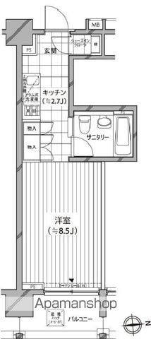 カスタリア麻布十番七面坂の間取り写真