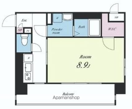 ルピナス・住吉[1K/30.16m2]の間取図
