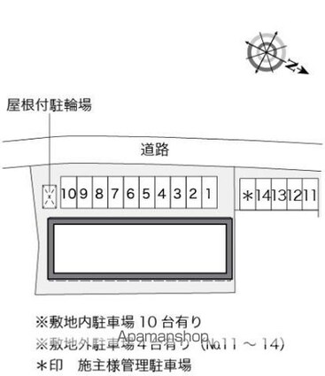 レオパレス浜野南[1K/23.61m2]の駐車場