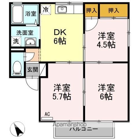 プリメーラ城ヶ丘の間取り写真