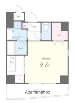 神奈川県横浜市磯子区杉田１丁目[1K/30.26m2]の間取図