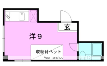 高岡ビル[1R/15.08m2]の間取図
