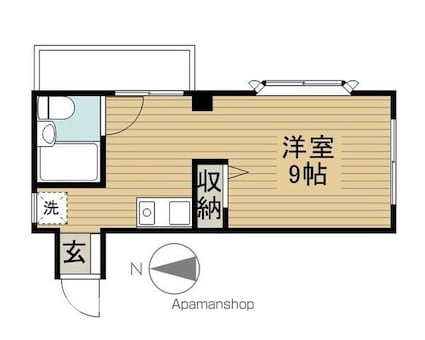 リバーバレーヒルズ[1R/20m2]の間取図
