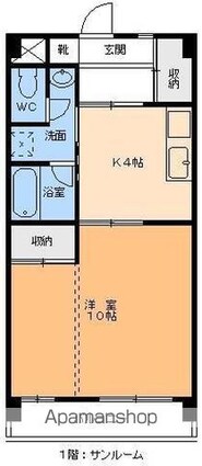 ソネット山越　[1DK/35.26m2]の間取図