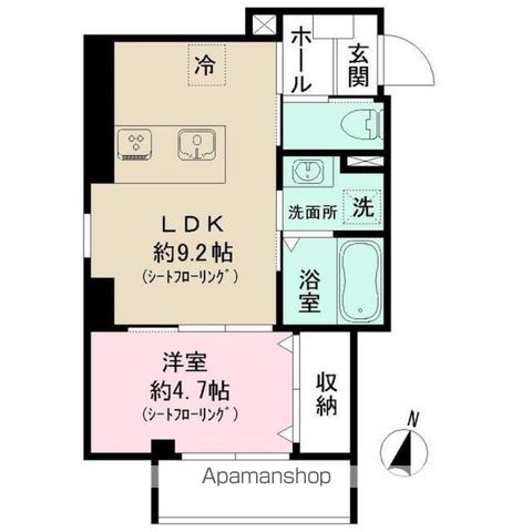 東京地下鉄南北線 麻布十番駅 徒歩8分 5階建 築1年の間取り写真