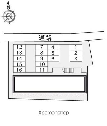 レオパレス中萩[1K/23.18m2]の配置図