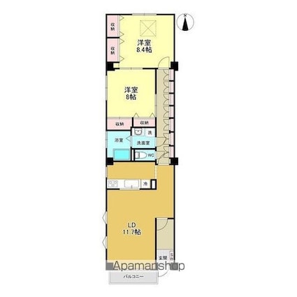 グレース目白[2LDK/91.73m2]の間取図