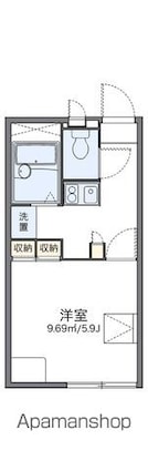 レオパレストゥイン　コメット[1K/20.28m2]の間取図