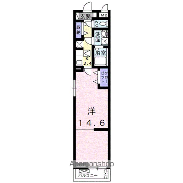 フォレスタ・和歌浦[1K/40.5m2]の間取図