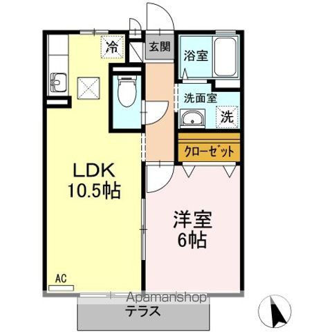 久持良ハイツ Dの間取り写真