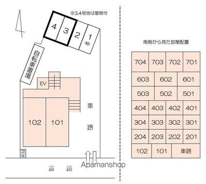 コリドールエスト[1R/40.39m2]の配置図