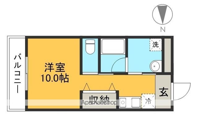 高知県高知市玉水町[1R/27m2]の間取図