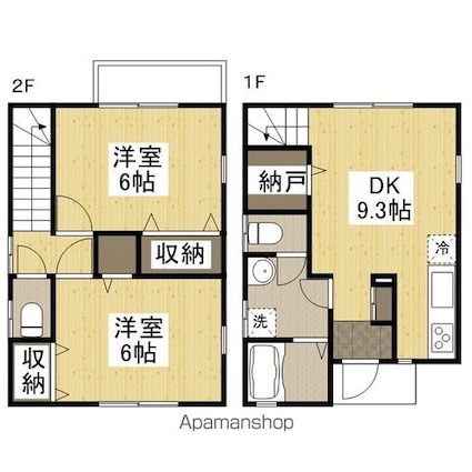 Ｍａｉｓｏｎ　ＤＥ　Ｃｉｅｌ[2DK/55.48m2]の間取図