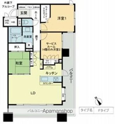 ベレーサ鶴舞公園[2SLDK/81.43m2]の間取図