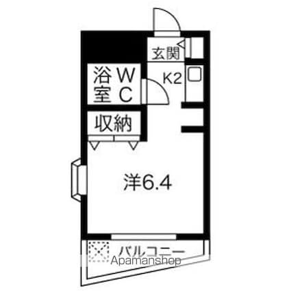 ヴァンテージ荻窪[1K/19.6m2]の間取図