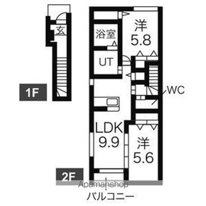 プルミエール[2LDK/57.22m2]の間取図