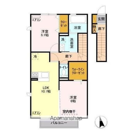 サングリーンＢ[2LDK/57.8m2]の間取図