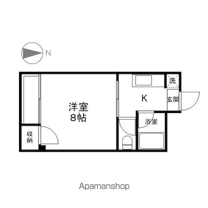 長野県長野市桐原２丁目[1K/23.35m2]の間取図