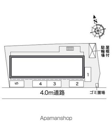 レオパレス日置通り[1K/19.87m2]の配置図