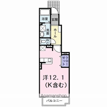 エアリー　レジデンス　Ａ[1R/32.9m2]の間取図