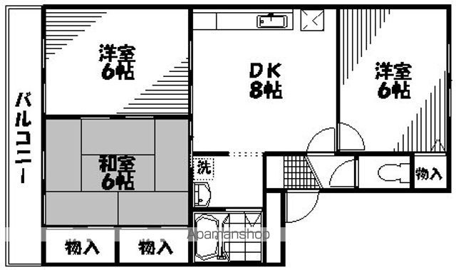 クレージュ中村の間取り写真