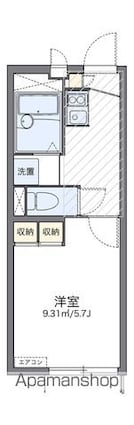 レオパレス追浜[1K/19.87m2]の間取図