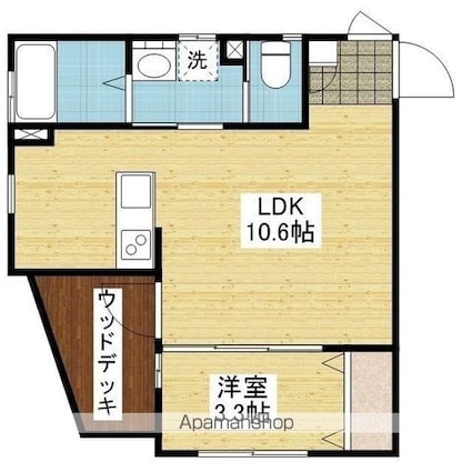 メゾン立花[1LDK/29.8m2]の間取図