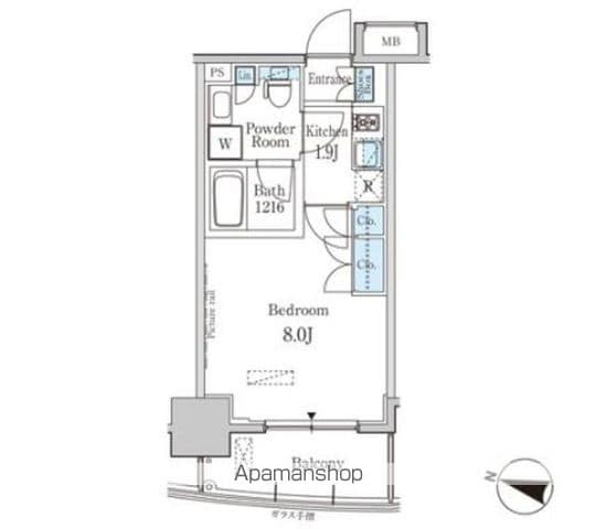 パークアクシス博多 405｜福岡県福岡市博多区住吉２丁目(賃貸マンション1K・4階・25.20㎡)の写真 その2