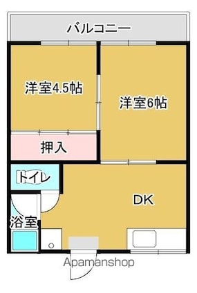 コーポ光[2DK/39.74m2]の間取図