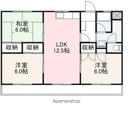 ハイツ・リーベンス[3LDK/71m2]の間取図