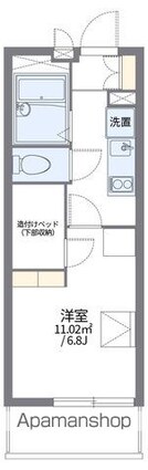 レオパレス有朋[1K/19.87m2]の間取図