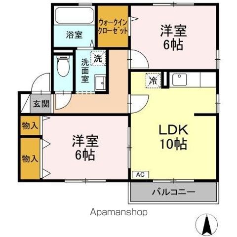 リビングタウン山王 Aの間取り写真