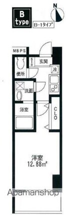 Ｔ．Ｐ．Ｃレジデンス府中[1K/25.01m2]の間取図