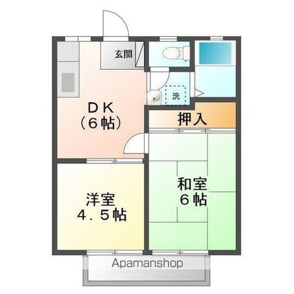 ファミール佐藤[2DK/35.91m2]の間取図