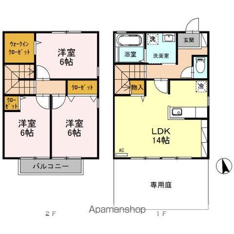 リビングタウン小森野 参番館 A棟の間取り写真