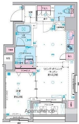 ＧＥＮＯＶＩＡ　東神田　ｇｒｅｅｎ　ｖｅｉｌ[1LDK/42.71m2]の間取図