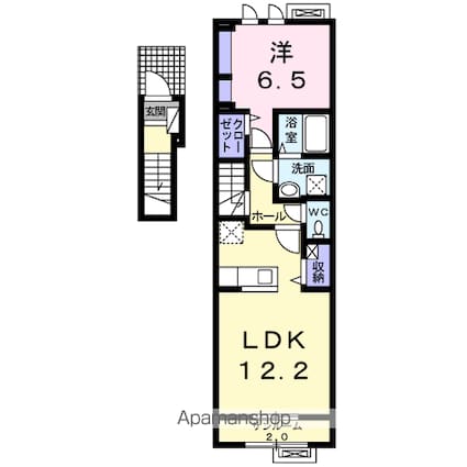 ヴァン　ヴェールⅠ[1LDK/51.29m2]の間取図