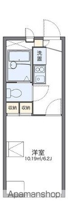 レオパレスチェリー[1K/19.87m2]の間取図