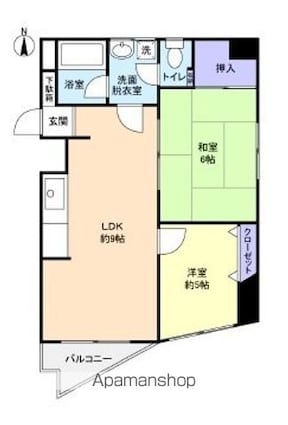 リエス八千代中央[2LDK/43m2]の間取図