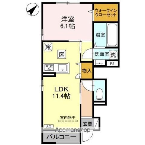 カルムベルフルールの間取り写真