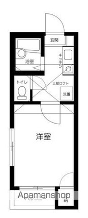 東京都世田谷区池尻３丁目[1K/18.19m2]の間取図