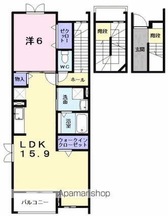 アルドーレ[1LDK/61.6m2]の間取図