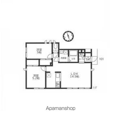 ペルルメゾン[2LDK/53.82m2]の間取図