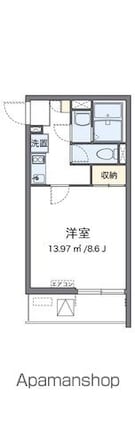 クレイノＳｍａｌｌＲｉｖｅｒⅡ[1K/25.51m2]の間取図