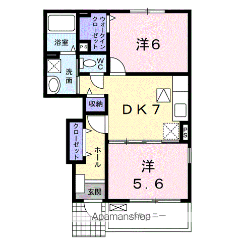 【和歌山市冬野のアパートの間取り】