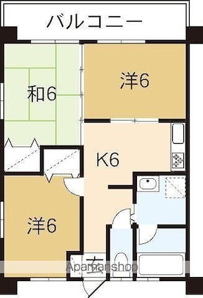 キャロットハウス[3DK/49.6m2]の間取図