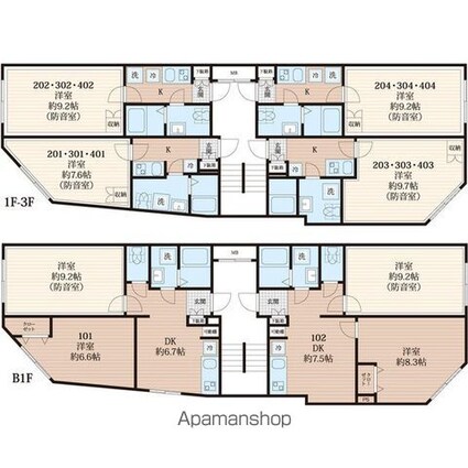 ラシクラス王子[1K/23.62m2]の間取図