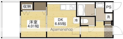 カシマ河原町[1DK/31.5m2]の間取図
