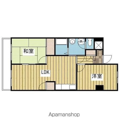 愛媛県松山市石手４丁目[2LDK/47m2]の間取図