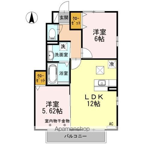 ハイツせみじま Cの間取り写真